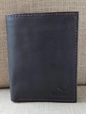 Brown Leather Cardholder Billfold Handmade WALLET Purse Multiple Compartments